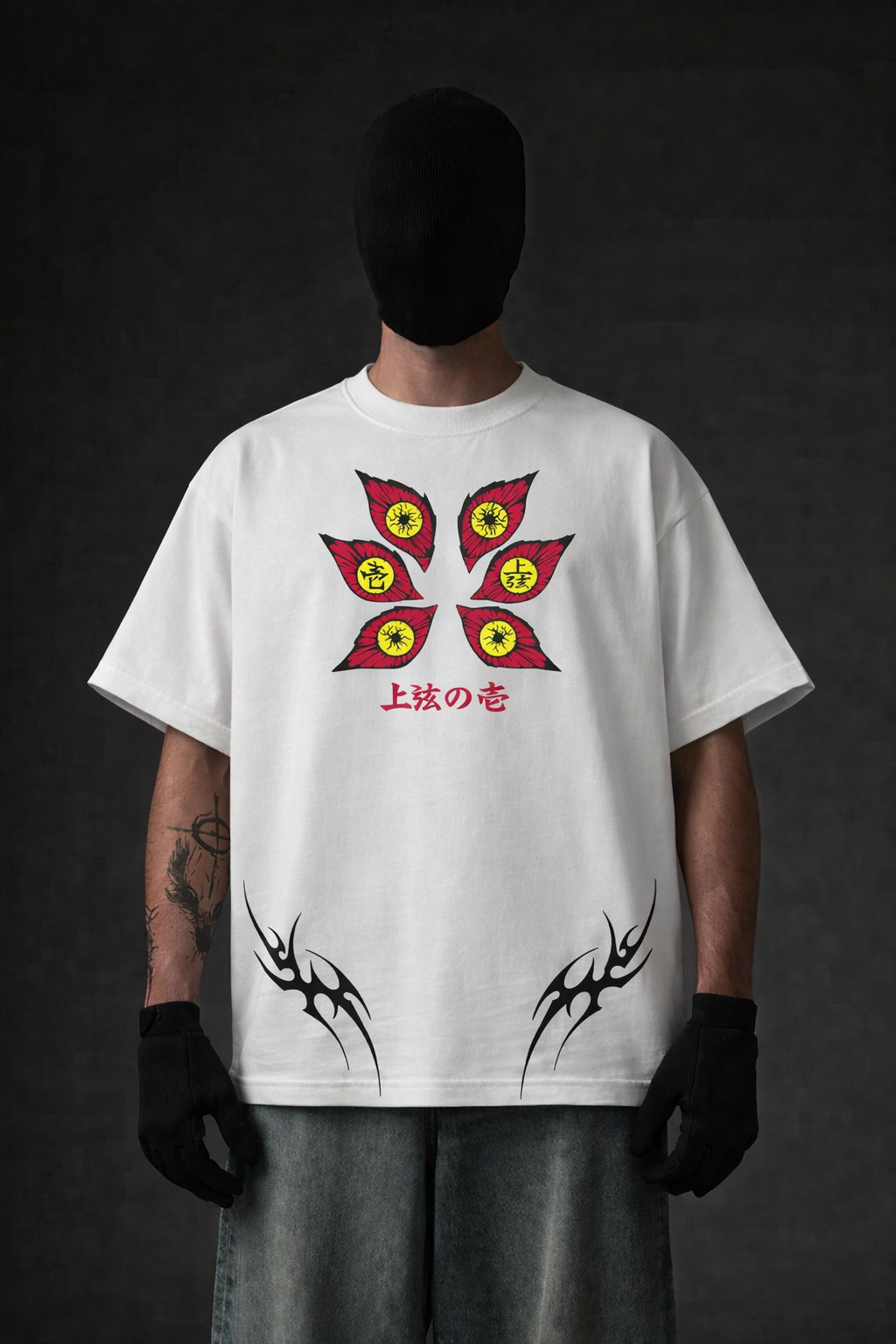RISING LOTUS JAPANESE GRAPHIC OVERSIZED T-SHIRT