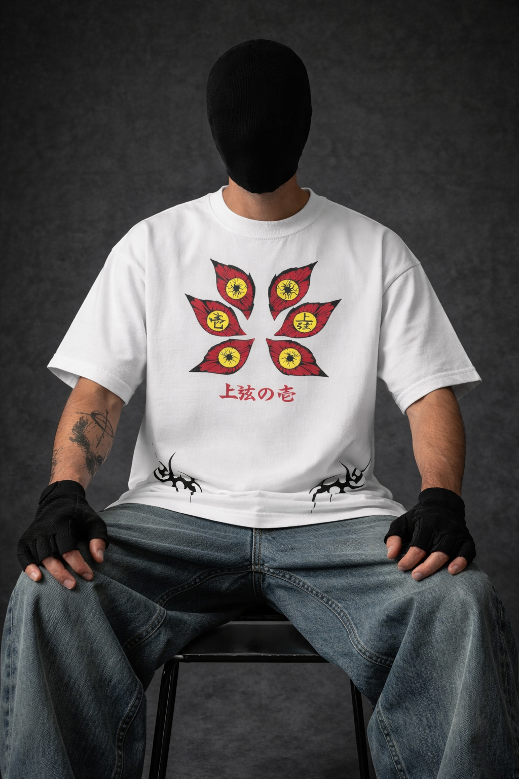 RISING LOTUS JAPANESE GRAPHIC OVERSIZED T-SHIRT